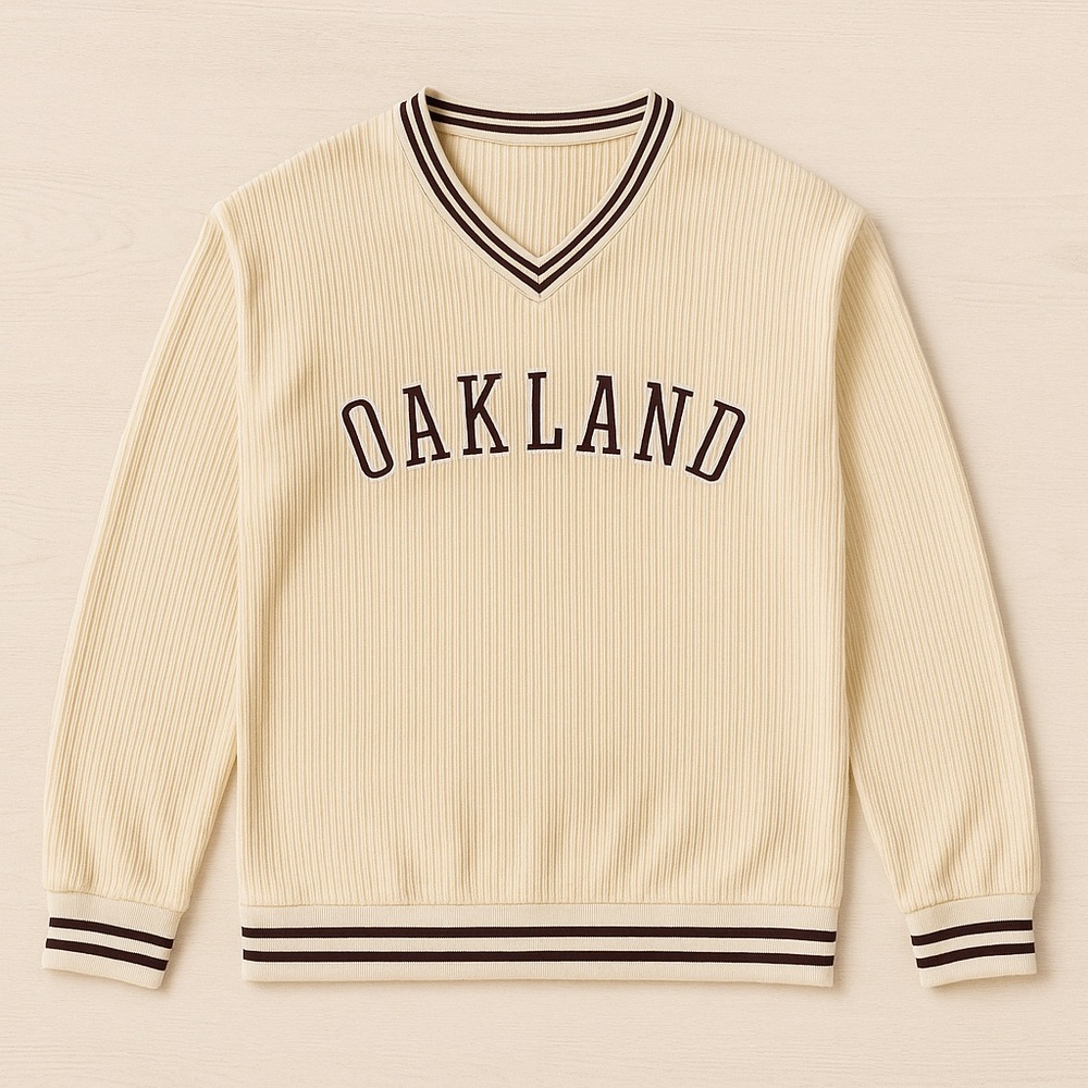 ASOS Cream V-Neck Men's Sweater